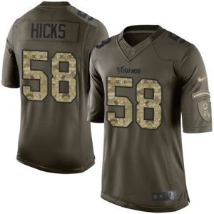 Outstanding Vikings #58 Jordan Addison Green Youth Stitched NFL Limited 2015 Salute to Service Jersey
