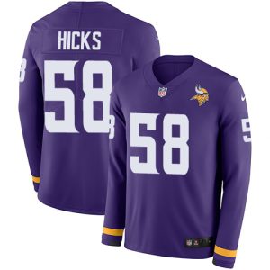 Outstanding Vikings #58 Jordan Addison Purple Team Color Youth Stitched NFL Limited Therma Long Sleeve Jersey