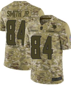 Gorgeous Vikings #84 Irv Smith Jr. Camo Youth Stitched NFL Limited 2018 Salute to Service Jersey