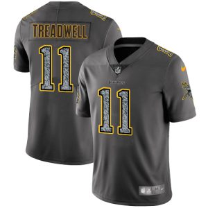 Finest Vikings #11 Laquon Treadwell Gray Static Youth Stitched NFL Vapor Untouchable Limited Jersey