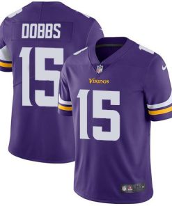 Superb Vikings #15 Josh Dobbs Purple Team Color Youth Stitched NFL Vapor Untouchable Limited Jersey