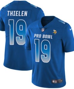High quality Vikings #19 Adam Thielen Royal Youth Stitched NFL Limited NFC 2018 Pro Bowl Jersey