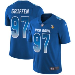Exceptional Vikings #97 Everson Griffen Royal Youth Stitched NFL Limited NFC 2018 Pro Bowl Jersey