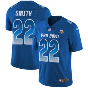 Finest Vikings #22 Harrison Smith Royal Youth Stitched NFL Limited NFC 2018 Pro Bowl Jersey