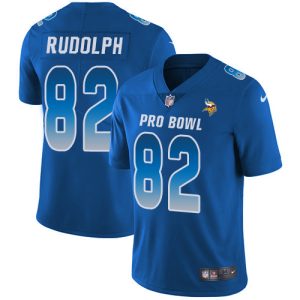 Exceptional Vikings #82 Kyle Rudolph Royal Youth Stitched NFL Limited NFC 2018 Pro Bowl Jersey
