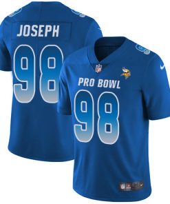 Premium Vikings #98 Linval Joseph Royal Youth Stitched NFL Limited NFC 2018 Pro Bowl Jersey
