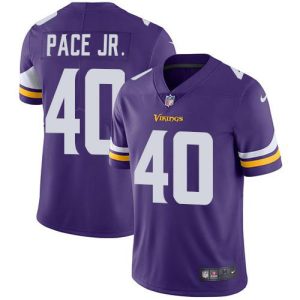 Superior Vikings #40 Ivan Pace Jr. Purple Team Color Youth Stitched NFL Vapor Untouchable Limited Jersey