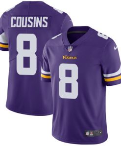 Finest Vikings #8 Kirk Cousins Purple Team Color Youth Stitched NFL Vapor Untouchable Limited Jersey