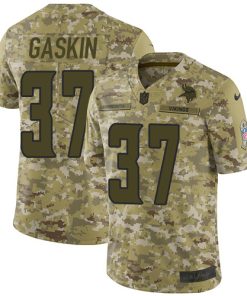 Marvelous Vikings #37 Myles Gaskin Camo Youth Stitched NFL Limited 2018 Salute To Service Jersey