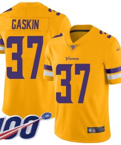 Exquisite Vikings #37 Myles Gaskin Gold Youth Stitched NFL Limited Inverted Legend 100th Season Jersey