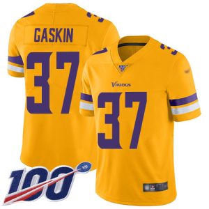 Exquisite Vikings #37 Myles Gaskin Gold Youth Stitched NFL Limited Inverted Legend 100th Season Jersey