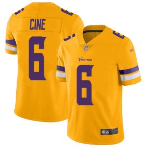 Outstanding Vikings #6 Lewis Cine Gold Youth Stitched NFL Limited Inverted Legend Jersey