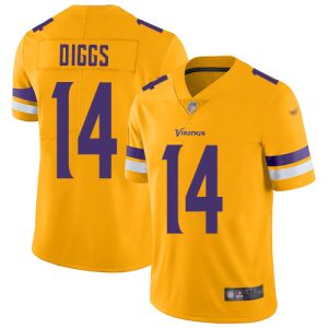 Superior Vikings #14 Stefon Diggs Gold Youth Stitched NFL Limited Inverted Legend Jersey