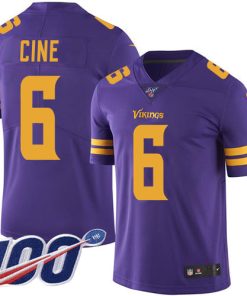 Superior Vikings #6 Lewis Cine Purple Youth Stitched NFL Limited Rush 100th Season Jersey