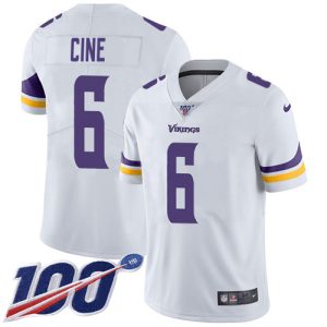 Gorgeous Vikings #6 Lewis Cine White Youth Stitched NFL 100th Season Vapor Untouchable Limited Jersey
