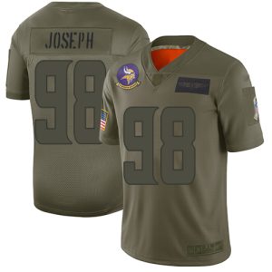 Superb Vikings #98 Linval Joseph Camo Youth Stitched NFL Limited 2019 Salute to Service Jersey