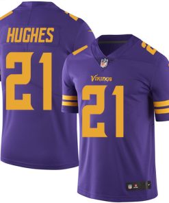 High quality Vikings #21 Mike Hughes Purple Men's Stitched NFL Limited Rush Jersey