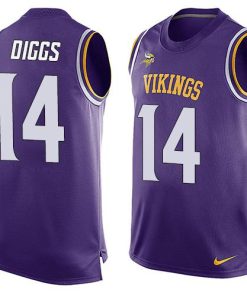High quality Vikings #14 Stefon Diggs Purple Team Color Men's Stitched NFL Limited Tank Top Jersey