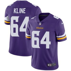 Exceptional Vikings #64 Josh Kline Purple Team Color Men's Stitched NFL Vapor Untouchable Limited Jersey
