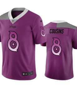 Finest Minnesota Vikings #8 Kirk Cousins Purple Vapor Limited City Edition NFL Jersey
