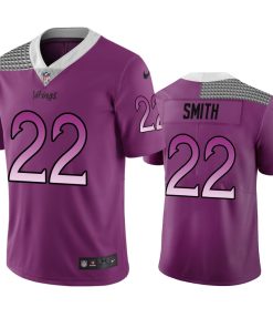 Finest Minnesota Vikings #22 Harrison Smith Purple Vapor Limited City Edition NFL Jersey