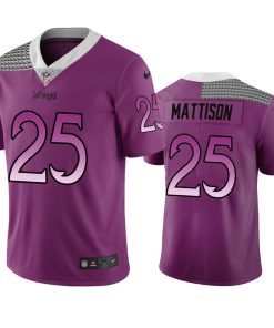 Superb Minnesota Vikings #25 Alexander Mattison Purple Vapor Limited City Edition NFL Jersey