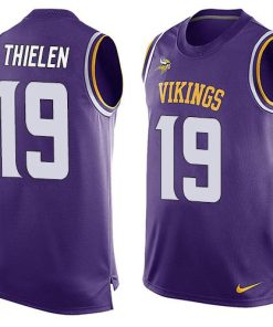 Superb Vikings #19 Adam Thielen Purple Team Color Men's Stitched NFL Limited Tank Top Jersey