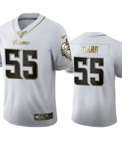 Finest Minnesota Vikings #55 Anthony Barr Men's White Golden Edition Vapor Limited NFL 100 Jersey
