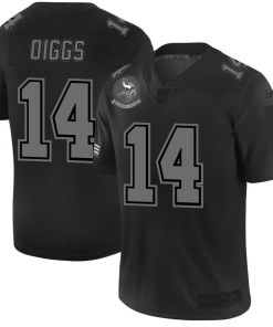 Exquisite Minnesota Vikings #14 Stefon Diggs Men's Black 2019 Salute to Service Limited Stitched NFL Jersey