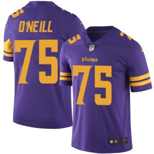 Superior Vikings #75 Brian O'Neill Purple Men's Stitched NFL Limited Rush Jersey