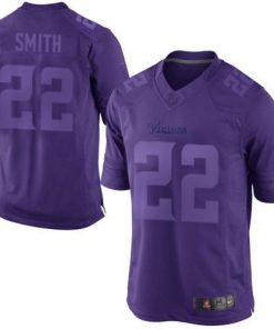 Premium Vikings #22 Harrison Smith Purple Men's Stitched NFL Drenched Limited Jersey