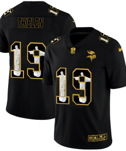 Superior Minnesota Vikings #19 Adam Thielen Men's Carbon Black Vapor Cristo Redentor Limited NFL Jersey