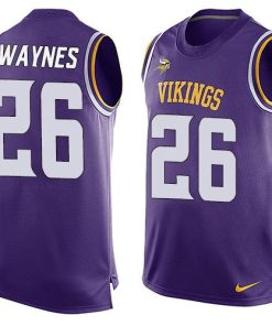 Gorgeous Vikings #26 Trae Waynes Purple Team Color Men's Stitched NFL Limited Tank Top Jersey