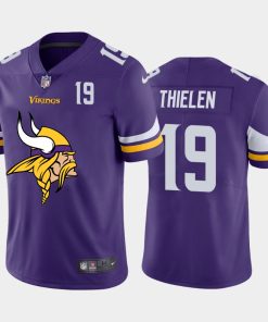 Gorgeous Minnesota Vikings #19 Adam Thielen Purple Men's Big Team Logo Player Vapor Limited NFL Jersey