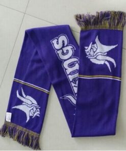 Exquisite Minnesota Vikings Purple Metallic Thread Scarf
