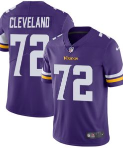 Gorgeous Vikings #72 Ezra Cleveland Purple Team Color Men's Stitched NFL Vapor Untouchable Limited Jersey