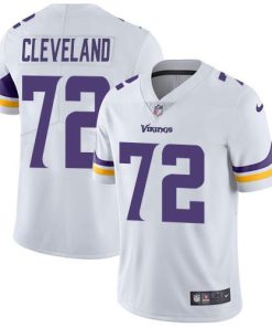 Exquisite Vikings #72 Ezra Cleveland White Men's Stitched NFL Vapor Untouchable Limited Jersey