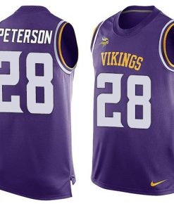 Outstanding Vikings #28 Adrian Peterson Purple Team Color Men's Stitched NFL Limited Tank Top Jersey