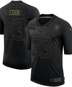 Finest Minnesota Vikings #33 Dalvin Cook 2020 Salute To Service Limited Jersey Black