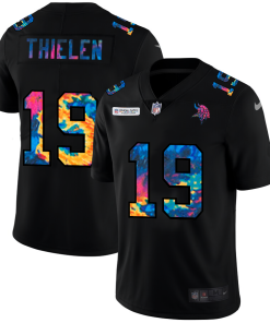 Outstanding Minnesota Vikings #19 Adam Thielen Men's Multi-Color Black 2020 NFL Crucial Catch Vapor Untouchable Limited Jersey