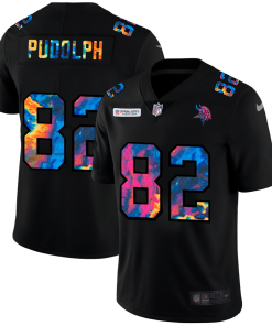 Superb Minnesota Vikings #82 Kyle Rudolph Men's Multi-Color Black 2020 NFL Crucial Catch Vapor Untouchable Limited Jersey
