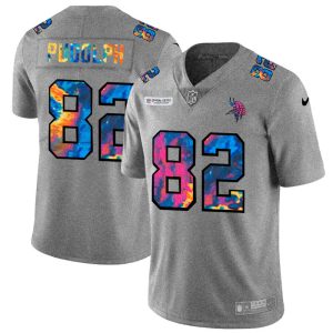 Exceptional Minnesota Vikings #82 Kyle Rudolph Men's Multi-Color 2020 NFL Crucial Catch NFL Jersey Greyheather
