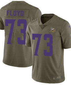 Superb Vikings #73 Sharrif Floyd Olive Men's Stitched NFL Limited 2017 Salute to Service Jersey