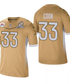 Marvelous Minnesota Vikings #33 Dalvin Cook 2021 NFC Pro Bowl Game Gold NFL Jersey