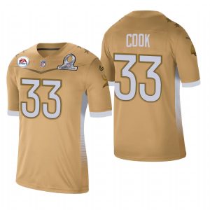 Marvelous Minnesota Vikings #33 Dalvin Cook 2021 NFC Pro Bowl Game Gold NFL Jersey