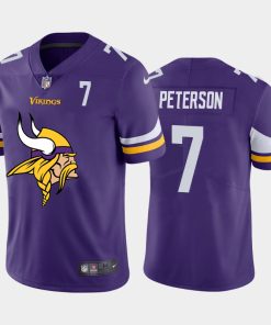Premium Minnesota Vikings #7 Patrick Peterson Purple Men's Big Team Logo Player Vapor Limited NFL Jersey