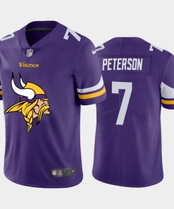 High quality Minnesota Vikings #7 Patrick Peterson Purple Men's Big Team Logo Vapor Limited NFL Jersey