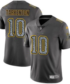 High quality Vikings #10 Fran Tarkenton Gray Static Men's Stitched NFL Vapor Untouchable Limited Jersey