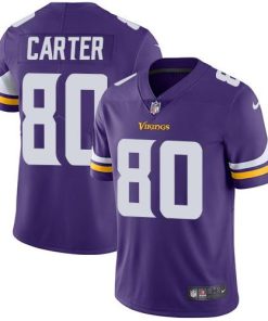 Finest Vikings #80 Cris Carter Purple Team Color Men's Stitched NFL Vapor Untouchable Limited Jersey