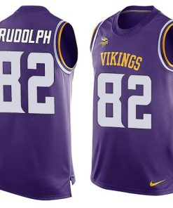 Finest Vikings #82 Kyle Rudolph Purple Team Color Men's Stitched NFL Limited Tank Top Jersey